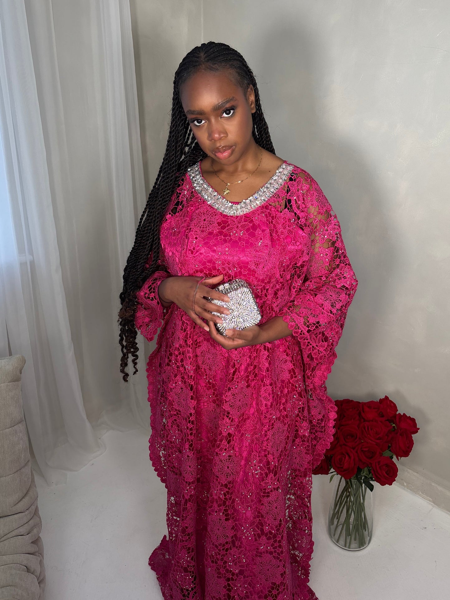 ZEYNA LUXURY GRAND BUBU with inner belt and scarf one size