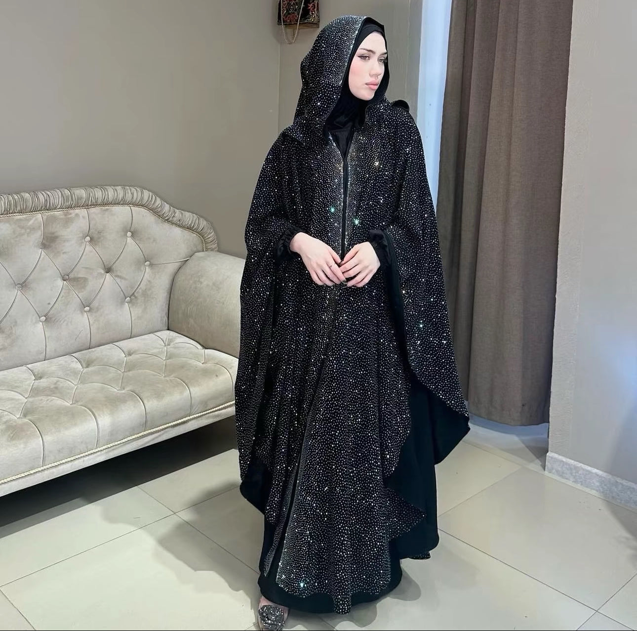 STELLA LUXURY PREMIUM CAPE ABAYA (PRE ORDER 2 WEEKS)