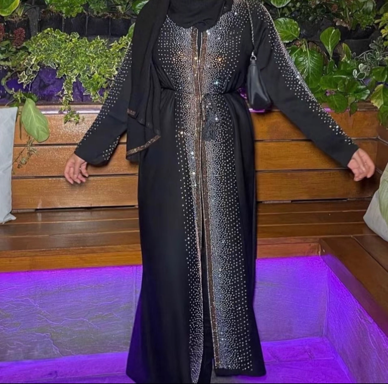 FULL STONES ABAYA