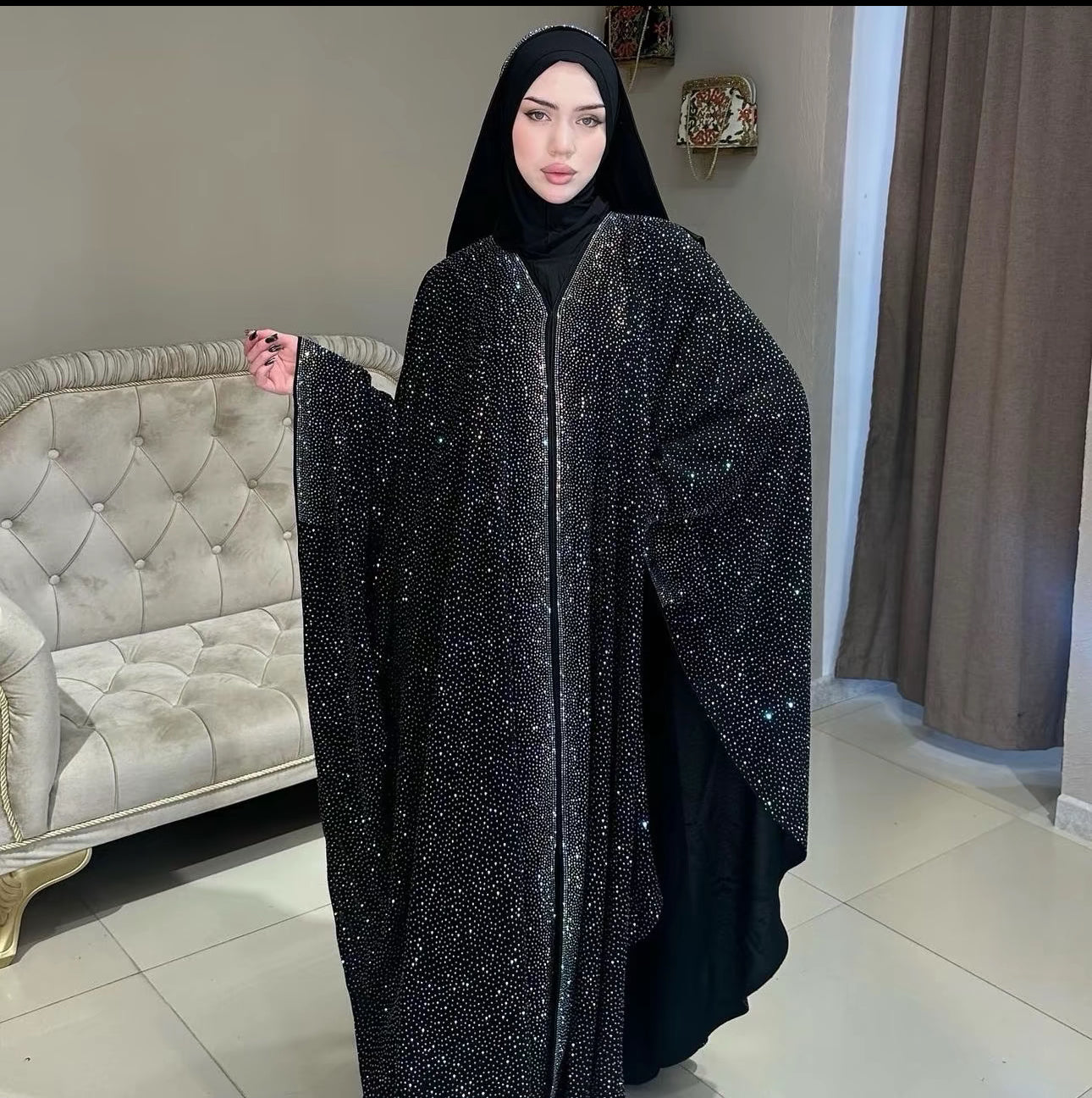 STELLA LUXURY PREMIUM CAPE ABAYA (PRE ORDER 2 WEEKS)