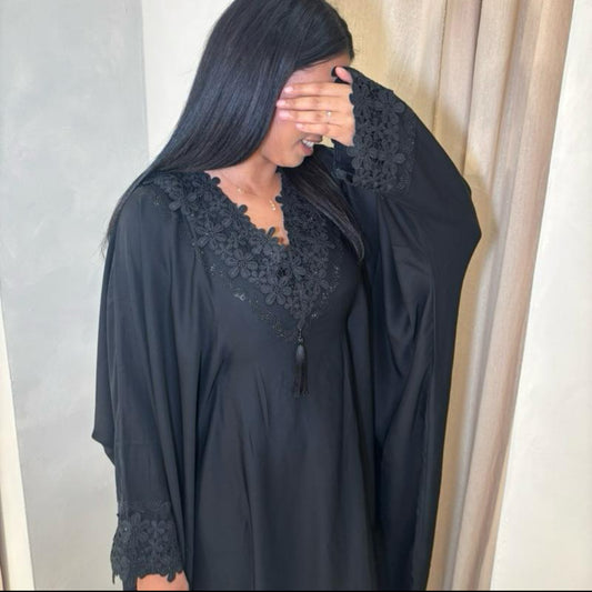 ZAYNAB ABAYA butterfly style with inner belt